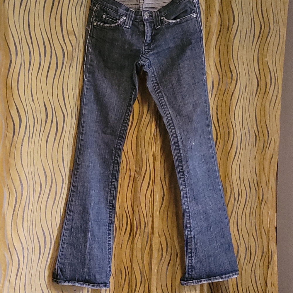 Plastic Boot Cut Jeans